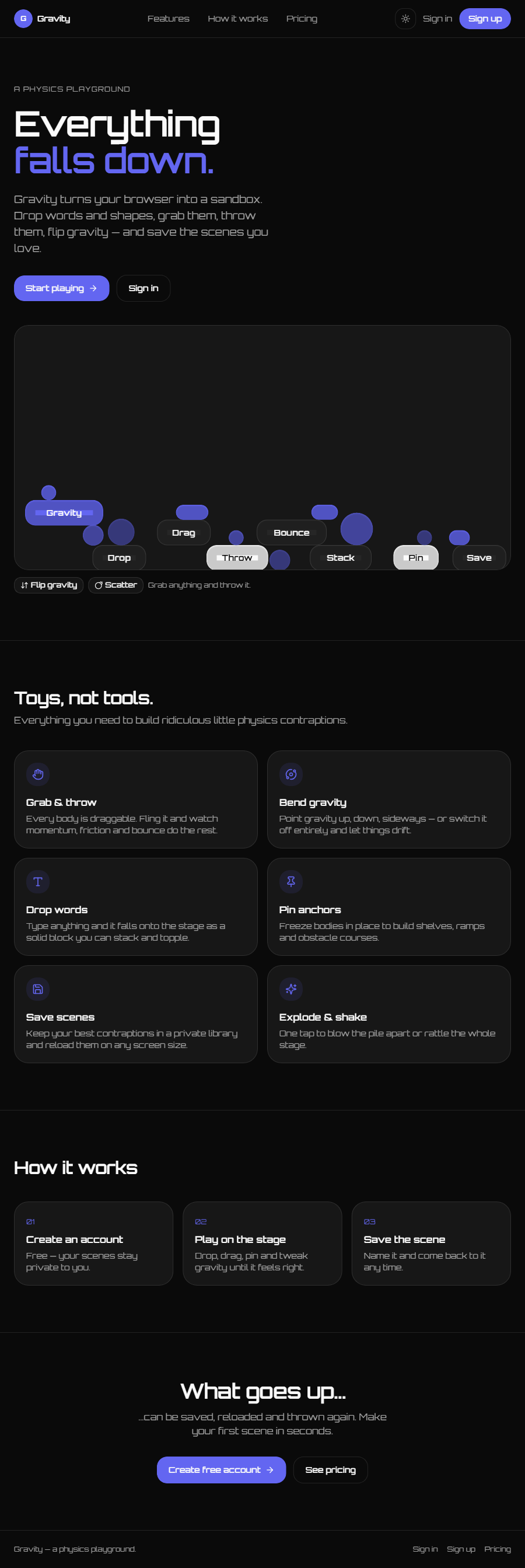 Gravity (Template) preview