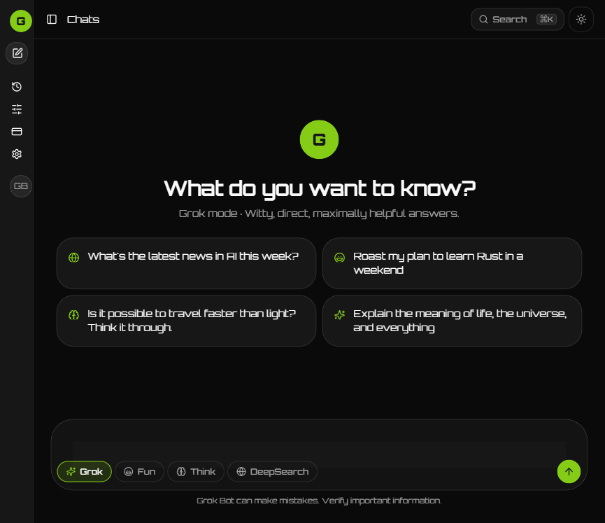 Grok Bot (Template) preview